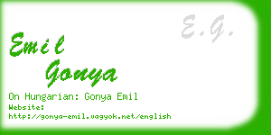 emil gonya business card